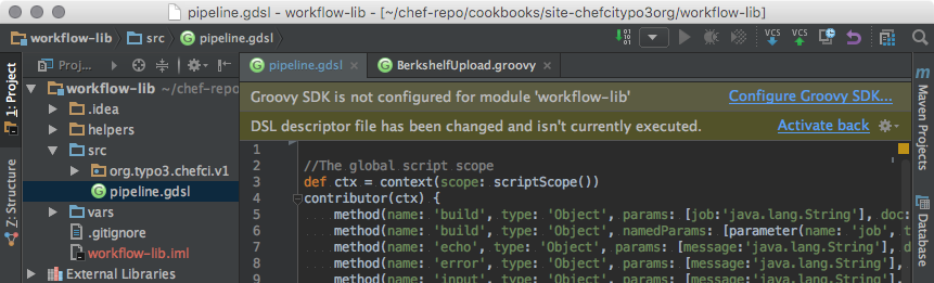 message that DSL descriptor file is found