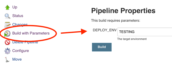 Build with parameters